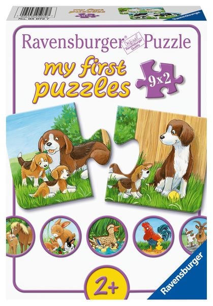 Produktbild: Puzzle Ravensburger Tierfamilien auf dem Bauernhof 9 X 2 Teile