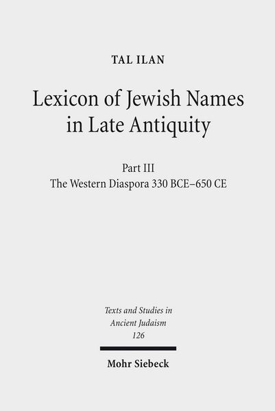 Produktbild: Lexicon of Jewish Names in Late Antiquity