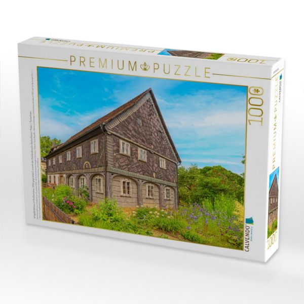 Produktbild: CALVENDO Puzzle Umgebindehaus in Gro&szlig;sch&ouml;nau (1352 gegr&uuml;ndet), unweit des Dreil&auml;nderecks Deutschland / Polen / Tschechien. | 1000 Teile Lege-Gr&ouml;&szlig;e 64x48cm Foto-Puzzle f&uuml;r gl&uuml;ckliche Stunden