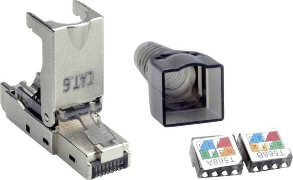 Value 26.99.0371 VALUE feldkonfektionierbarer RJ-45 Stecker Kat.6 (Class E), STP 26.99.0371 Silber 1 St.