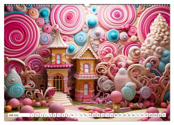 Produktbild: Zuckertr&auml;ume im Candyland (hochwertiger Premium Wandkalender 2026 DIN A2 quer), Kunstdruck in Hochglanz