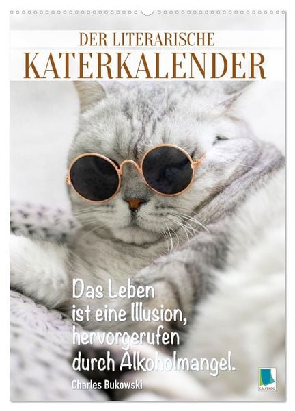 Produktbild: Der literarische Katerkalender (Wandkalender 2027 DIN A2 hoch), CALVENDO Monatskalender