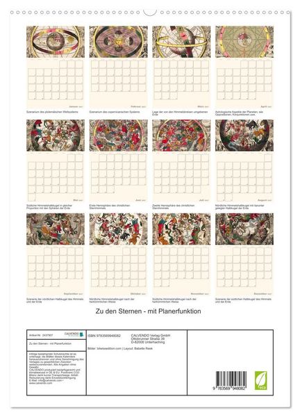 Produktbild: Zu den Sternen - mit Planerfunktion (hochwertiger Premium Wandkalender 2027 DIN A2 hoch), Kunstdruck in Hochglanz