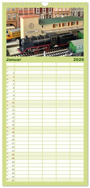 Produktbild: Familienplaner 2026 - Klassische Loks aus G&ouml;ppingen mit 5 Spalten (Wandkalender, 21 x 45 cm) CALVENDO