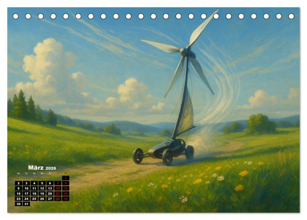 Produktbild: Wind bewegt die Welt (Tischkalender 2026 DIN A5 quer), CALVENDO Monatskalender