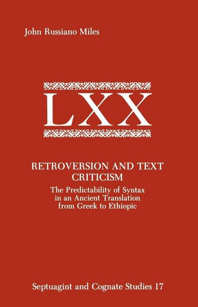 Produktbild: Retroversion and Text Criticism