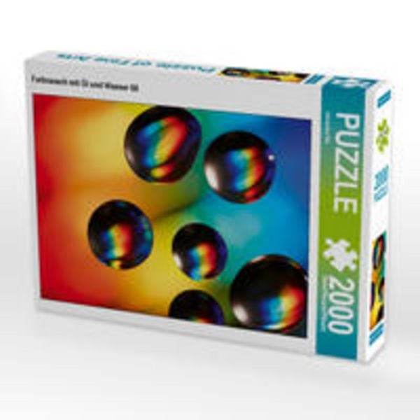 CALVENDO Puzzle Farbrausch mit Öl und Wasser 08 | 2000 Teile Lege-Größe 90x67cm Foto-Puzzle für glückliche Stunden