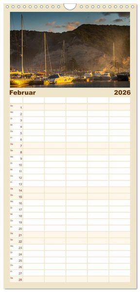 Produktbild: Familienplaner 2026 - Bonifacio. Korsika mit 5 Spalten (Wandkalender, 21 x 45 cm) CALVENDO