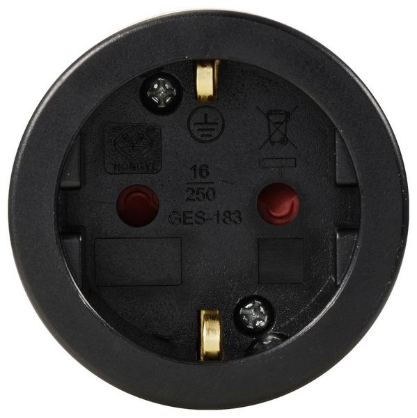 Produktbild: Sygonix SY-6618480 Schutzkontaktkupplung TPE, PC 250 V/AC Schwarz, Orange IP20