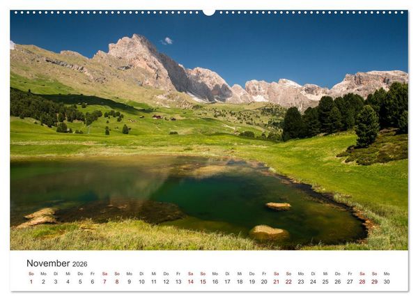 Produktbild: Ein Spaziergang in den Dolomiten (hochwertiger Premium Wandkalender 2026 DIN A2 quer), Kunstdruck in Hochglanz