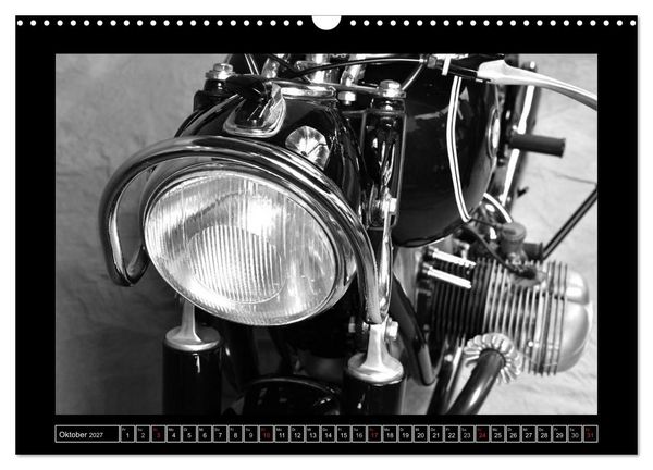 Produktbild: BMW R69S in schwarzweiss (Wandkalender 2027 DIN A3 quer), CALVENDO Monatskalender