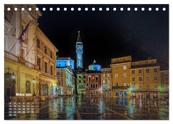 Produktbild: M&auml;rchen Stadt Piran (Tischkalender 2026 DIN A5 quer), CALVENDO Monatskalender