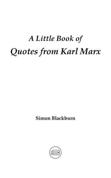 Produktbild: A Little Book of Quotes from Karl Marx