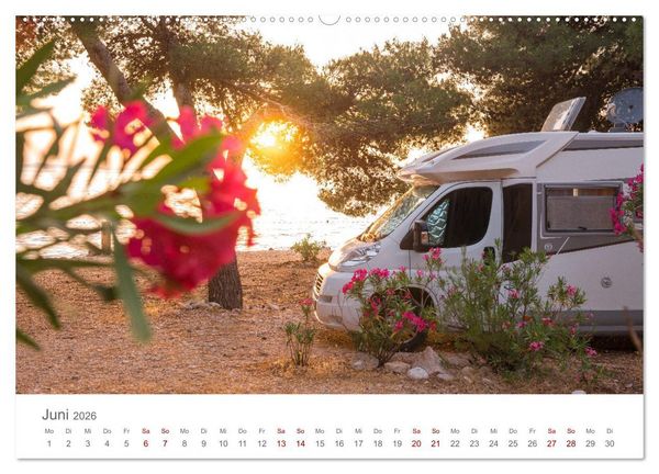 Produktbild: Abenteuer Wohnmobil - Camping, Vanlife, Roadtrips (Wandkalender 2026 DIN A2 quer), CALVENDO Monatskalender