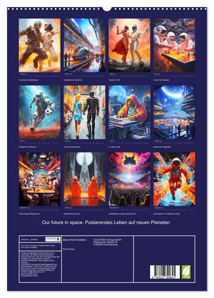 Produktbild: Our future in space. Pulsierendes Leben auf neuen Planeten (hochwertiger Premium Wandkalender 2026 DIN A2 hoch), Kunstdruck in Hochglanz