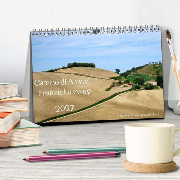 Produktbild: Camino di Assisi - Franziskusweg (Tischkalender 2027 DIN A5 quer), CALVENDO Monatskalender