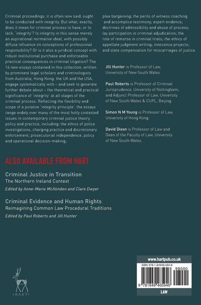 Produktbild: The Integrity of Criminal Process