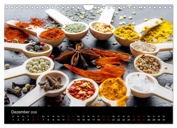 Produktbild: Spice Art - Gew&uuml;rze in Szene gesetzt (Wandkalender 2026 DIN A4 quer), CALVENDO Monatskalender