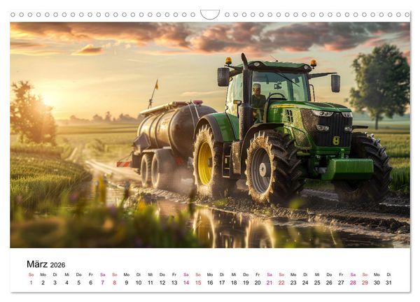 Produktbild: Traktoren Power (Wandkalender 2026 DIN A3 quer), CALVENDO Monatskalender