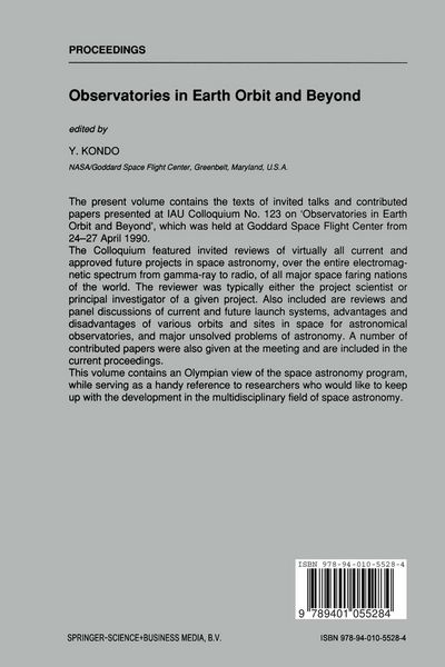 Produktbild: Observatories in Earth Orbit and Beyond
