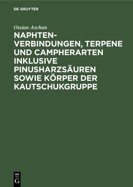 Produktbild: Naphtenverbindungen, Terpene und Campherarten inklusive Pinusharzs&auml;uren sowie K&ouml;rper der Kautschukgruppe