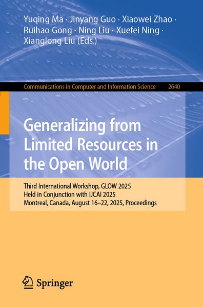 Produktbild: Generalizing from Limited Resources in the Open World