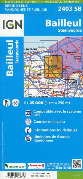 Produktbild: Bailleul.Steenvoorde 1:25 000