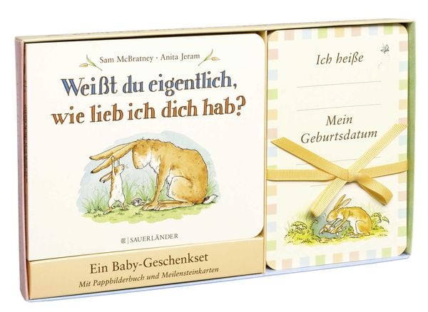 Weißt du eigentlich, wie lieb ich dich hab? Ein Baby-Geschenkset, Gebundene Ausgabe von Sam McBratney, Fischer Sauerländer, 9783737355667