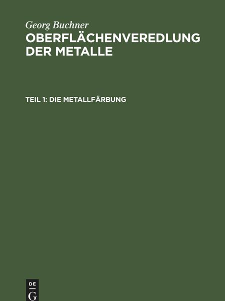 Produktbild: Die Metallf&auml;rbung