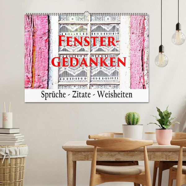 Produktbild: Fenster Gedanken (Wandkalender 2026 DIN A2 quer), CALVENDO Monatskalender