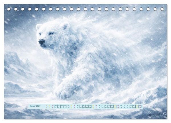 Produktbild: UNsichtbare Tiere - Eine poetische Sammlung aus Licht, Nebel und Fantasie (Tischkalender 2027 DIN A5 quer), CALVENDO Monatskalender