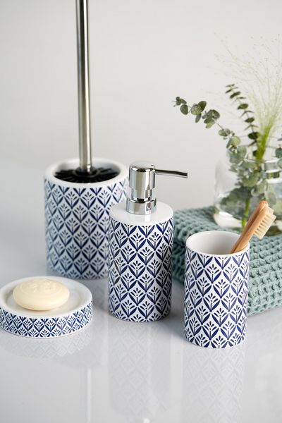 Produktbild: WC-Garnitur Mod. Lorca Keramik, mit mediterranem Muster