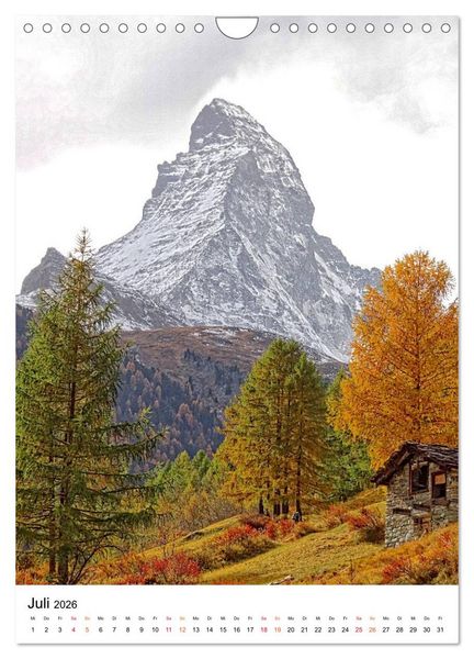 Produktbild: Horu Matterhorn im Hochformat (Wandkalender 2026 DIN A4 hoch), CALVENDO Monatskalender