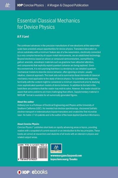 Produktbild: Essential Classical Mechanics for Device Physics