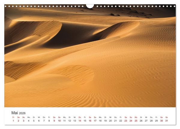 Produktbild: Die D&uuml;nen in der W&uuml;ste von Abu Dhabi (Wandkalender 2026 DIN A3 quer), CALVENDO Monatskalender