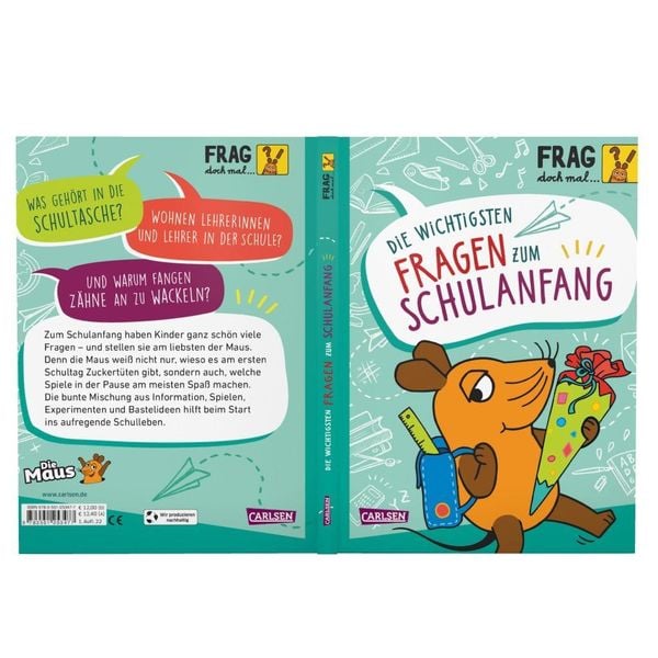 Produktbild: Frag doch mal ... die Maus: Die wichtigsten Fragen zum Schulanfang