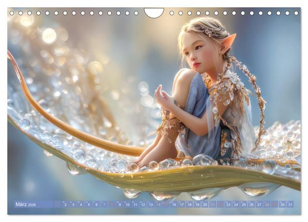 Produktbild: Elfenkinder - Zauberhaft lichtvolle Wesen (Wandkalender 2026 DIN A4 quer), CALVENDO Monatskalender