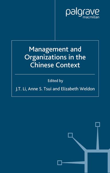 Produktbild: Management and Organizations in the Chinese Context