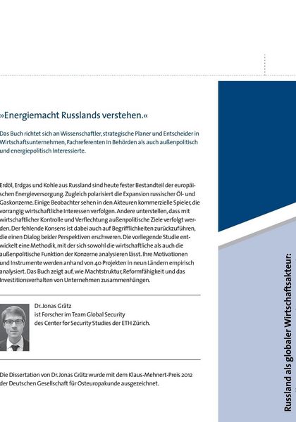 Produktbild: Russland als globaler Wirtschaftsakteur: Handlungsressourcen und Strategien der &Ouml;l- und Gaskonzerne