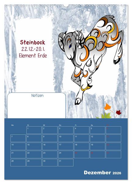 Produktbild: Sternzeichen &bull; Geburtstagskalender / Planer (hochwertiger Premium Wandkalender 2026 DIN A2 hoch), Kunstdruck in Hochglanz