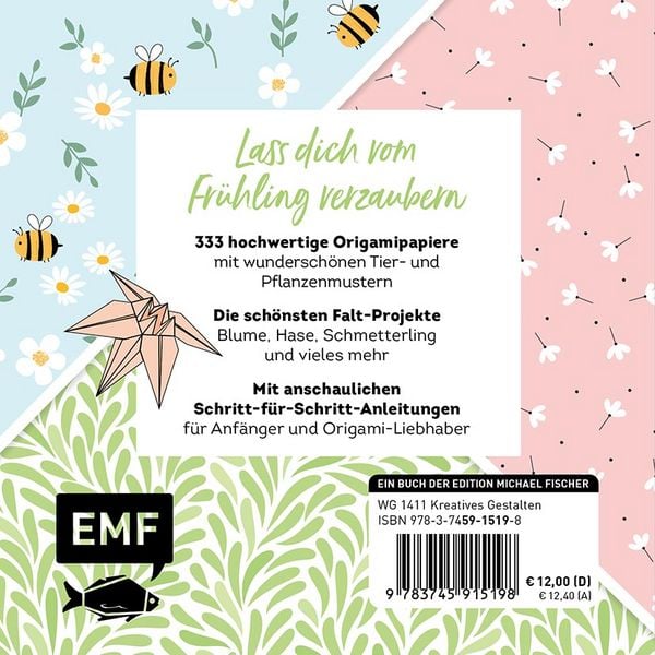 Produktbild: 333 Origami &ndash;&nbsp;Spring Time &ndash; Zaubersch&ouml;ne Papiere falten f&uuml;r Fr&uuml;hling & Ostern