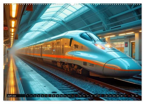 Produktbild: Futuristische Z&uuml;ge (hochwertiger Premium Wandkalender 2026 DIN A2 quer), Kunstdruck in Hochglanz