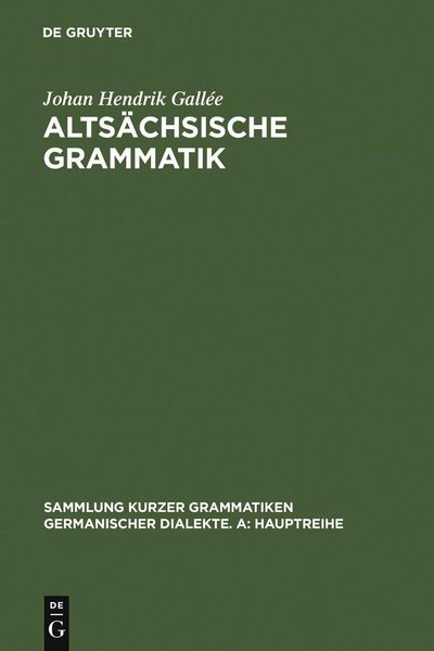 Produktbild: Alts&auml;chsische Grammatik