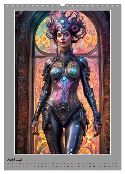 Produktbild: Elegante Cyborgs (hochwertiger Premium Wandkalender 2026 DIN A2 hoch), Kunstdruck in Hochglanz