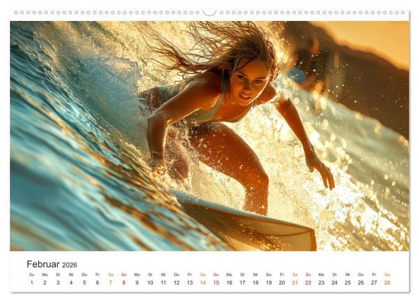 Produktbild: Surfen - Ride the Wave (Wandkalender 2026 DIN A2 quer), CALVENDO Monatskalender