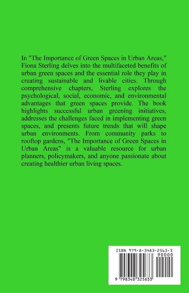 Produktbild: The Importance of Green Spaces in Urban Areas