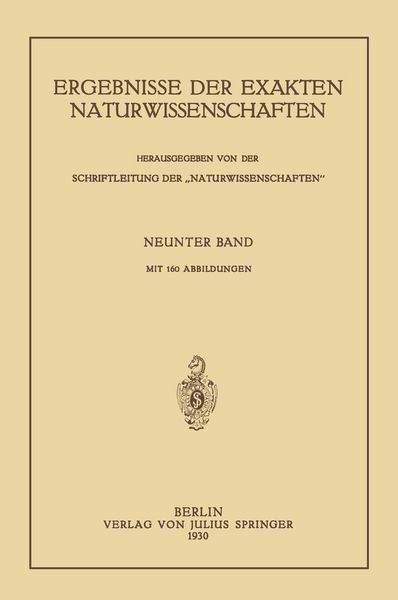 Produktbild: Ergebnisse der Exakten Naturwissenschaften
