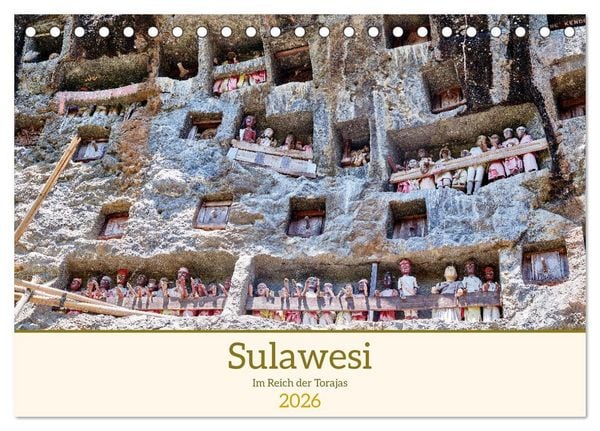 Sulawesi Im Reich der Torajas (Tischkalender 2026 DIN A5 quer), CALVENDO Monatskalender