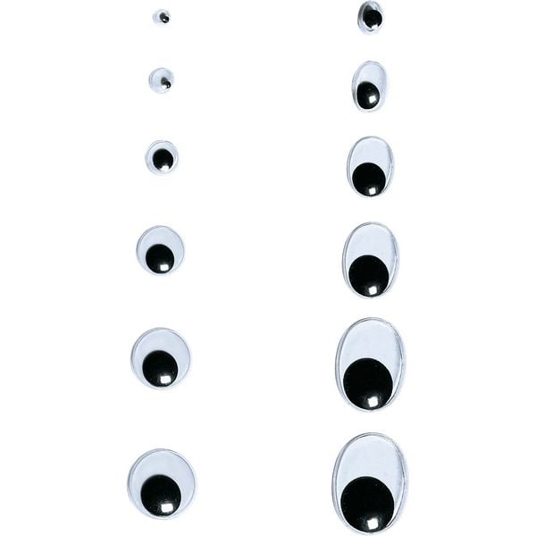 Produktbild: Folia Wackelaugen RUND, nicht selbstklebend, 14mm, 100 St&uuml;ck, wei&szlig;