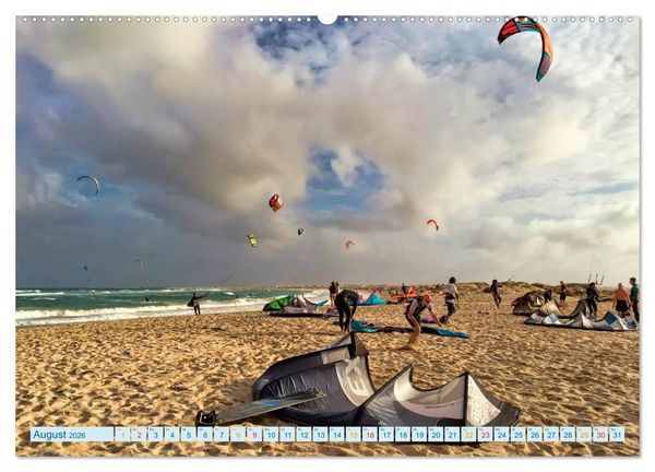 Produktbild: Kitesurfen - Wasser, Wind und coole Typen (Wandkalender 2026 DIN A2 quer), CALVENDO Monatskalender